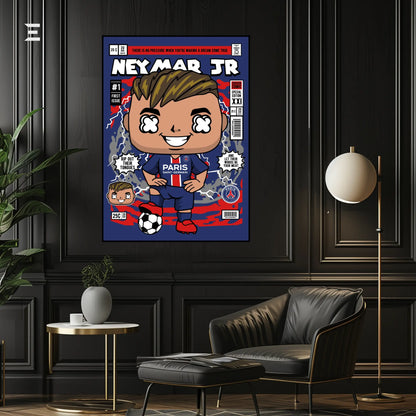 Neymar Jr. Pop Art Resin Wall Art – PSG Comic Style Edition | IBRELIA IBRELIA