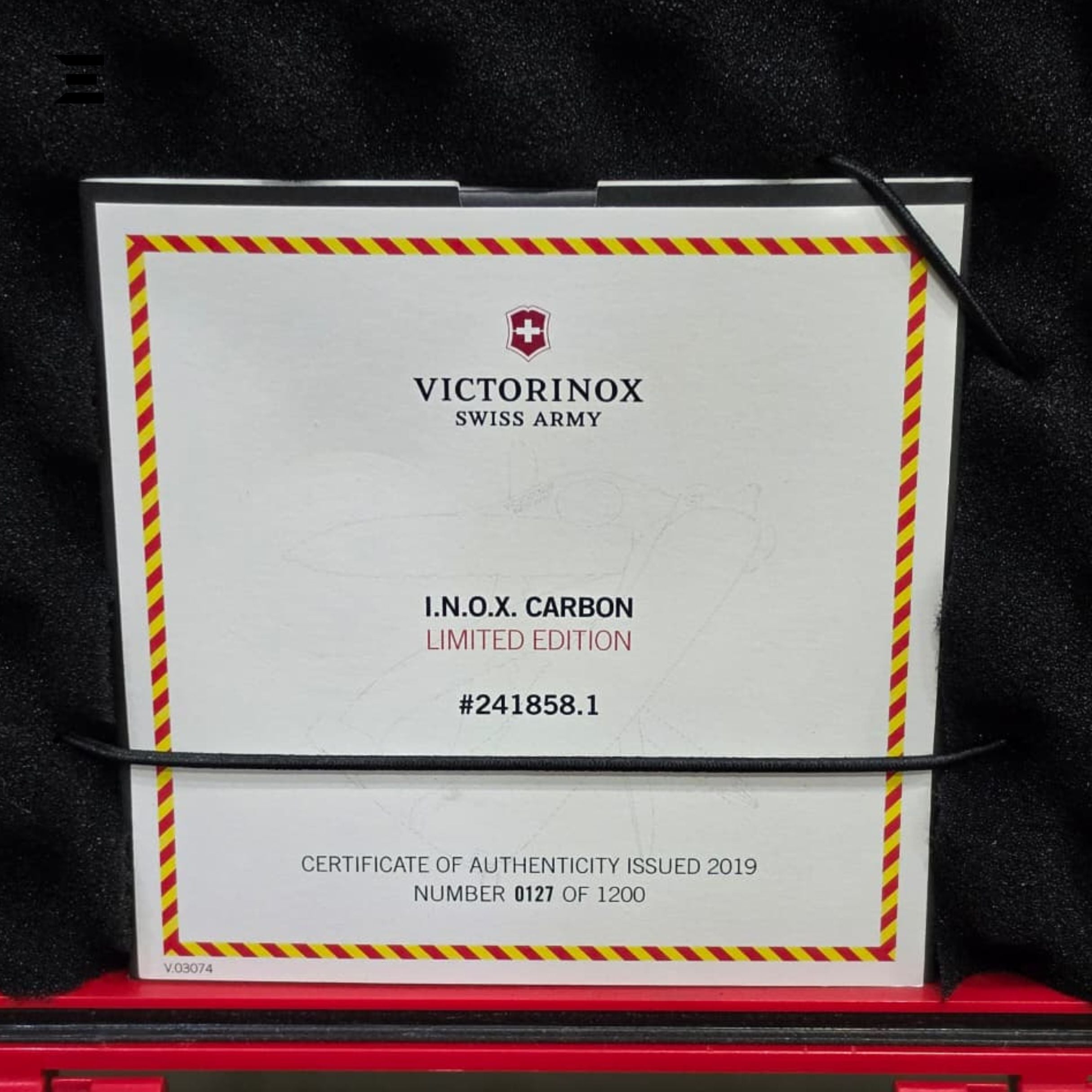 Victorinox Swiss Army I.N.O.X. Carbon “Firefighter” Limited Edition | No. 0127 of 1,200 | Ref. 241858.1 | Complete Collector Set
