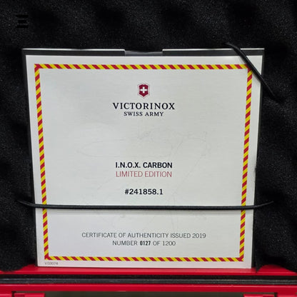 Victorinox Swiss Army I.N.O.X. Carbon “Firefighter” Limited Edition | No. 0127 of 1,200 | Ref. 241858.1 | Complete Collector Set