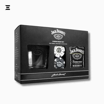 Jack Daniel’s Poker Night Gift Set – Tumbler, Chips & Playing Cards IBRELIA