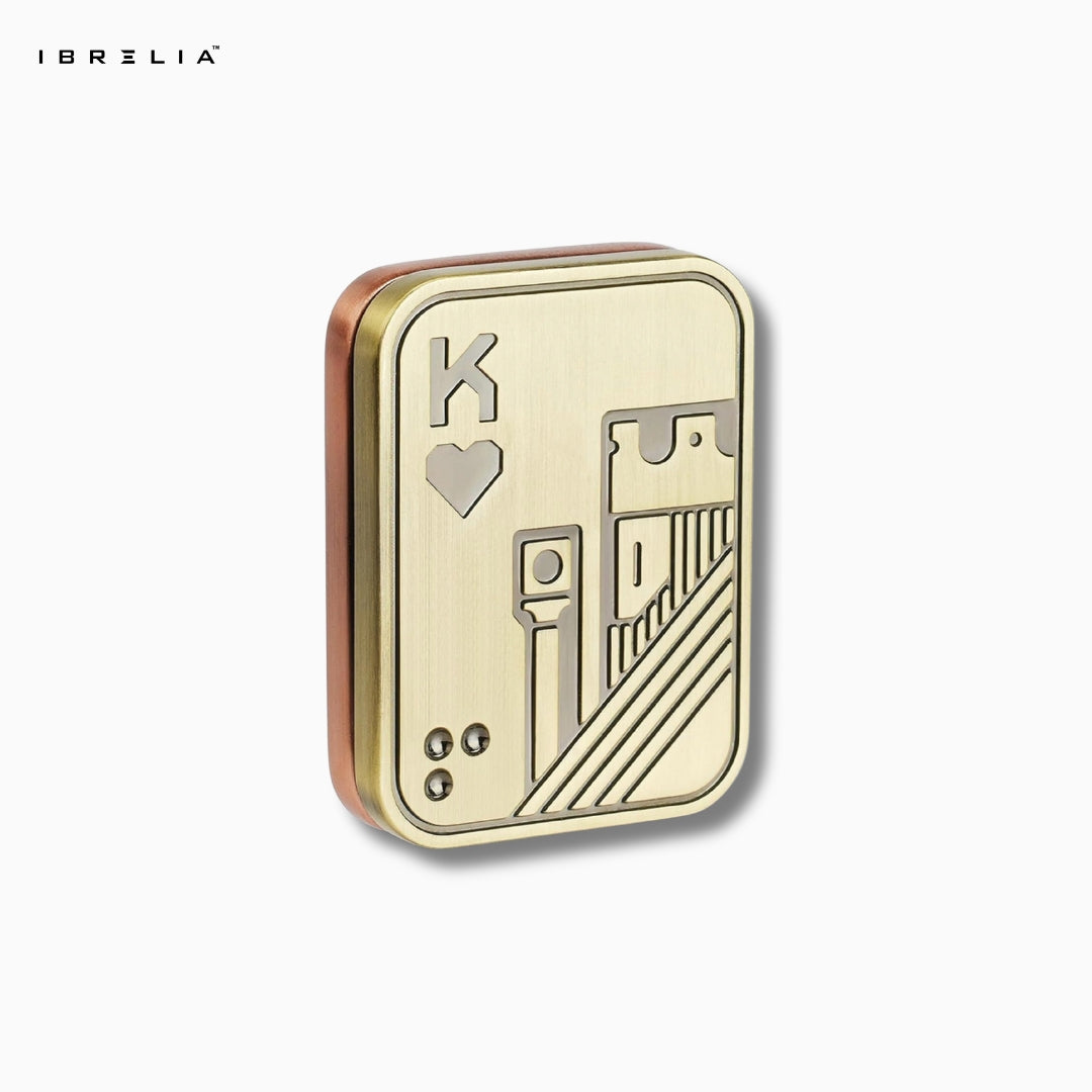 King & Skull Magnetic Metal Slider – Premium Fidget Toy (Gold & Copper Edition) IBRELIA