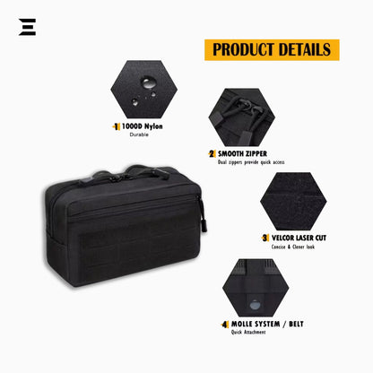 IBRELIA™ BlackOps Tactical Admin Pouch – Premium 1000D MOLLE EDC Organizer IBRELIA