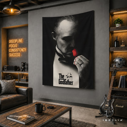 The Godfather Rose Tapestry – Iconic Movie Wall Hanging for Home, Office & Man Cave
