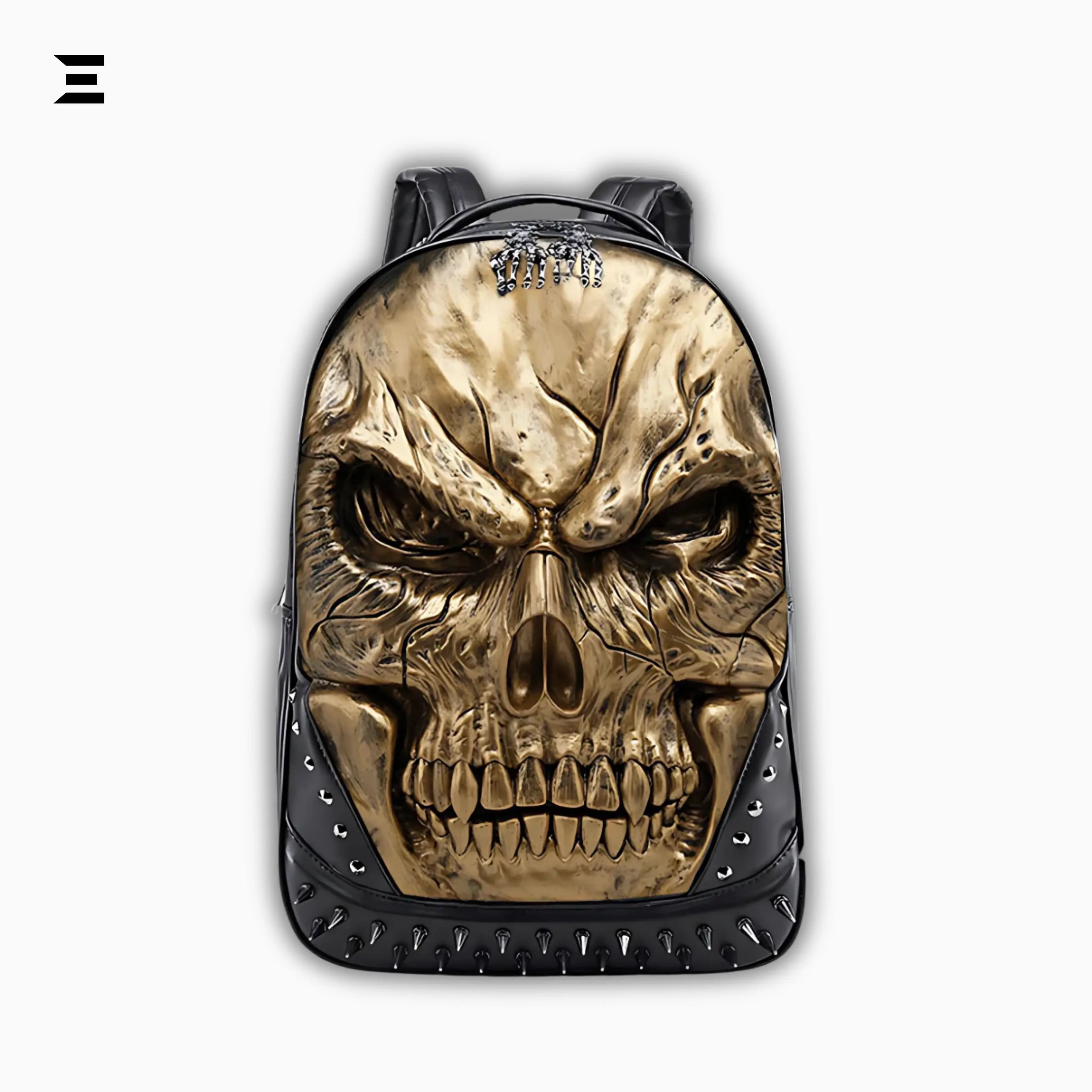 3D Skull Backpack – PU Leather Rock Style Laptop & Travel Bag - IBRELIA™ IBRELIA