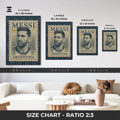 Lionel Messi Resin Wall Art – “Argentina Stamp” Edition | IBRELIA IBRELIA