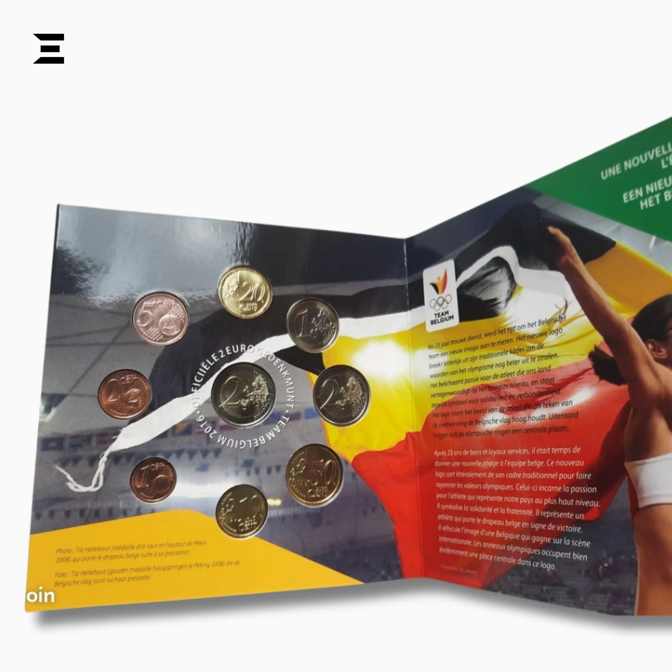 2016 Belgium 9 - Coin BU Set with €2 Rio Summer Olympic Games Commemorative Coin - IBRELIA