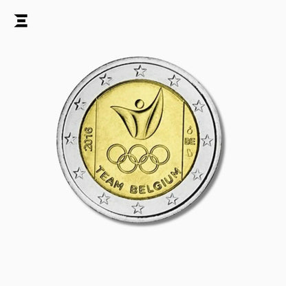 2016 Belgium 9 - Coin BU Set with €2 Rio Summer Olympic Games Commemorative Coin - IBRELIA