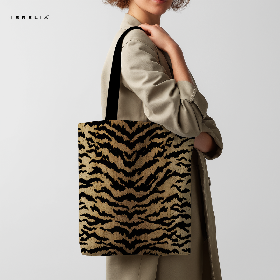 IBRELIA™ Classic Tiger Print Tote Bag – Bold Animal Pattern IBRELIA