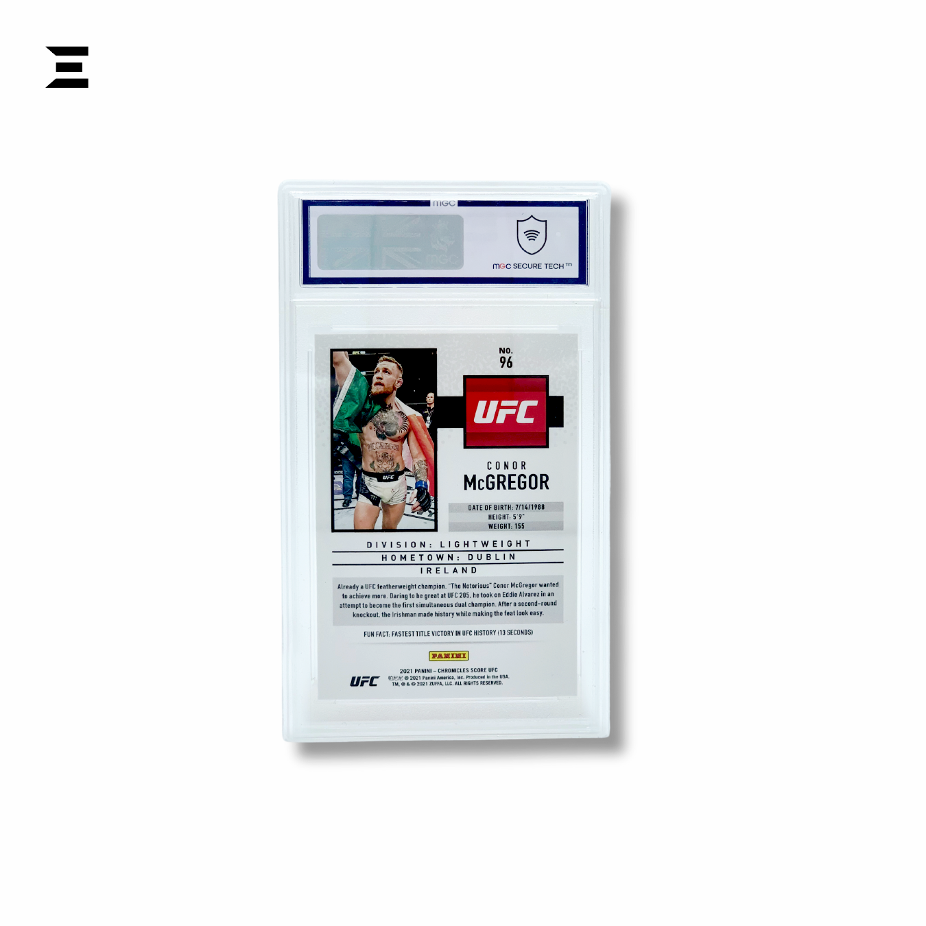2021 Panini UFC Score #96 Conor McGregor MGC Graded 9 Lightweight Trading Card IBRELIA