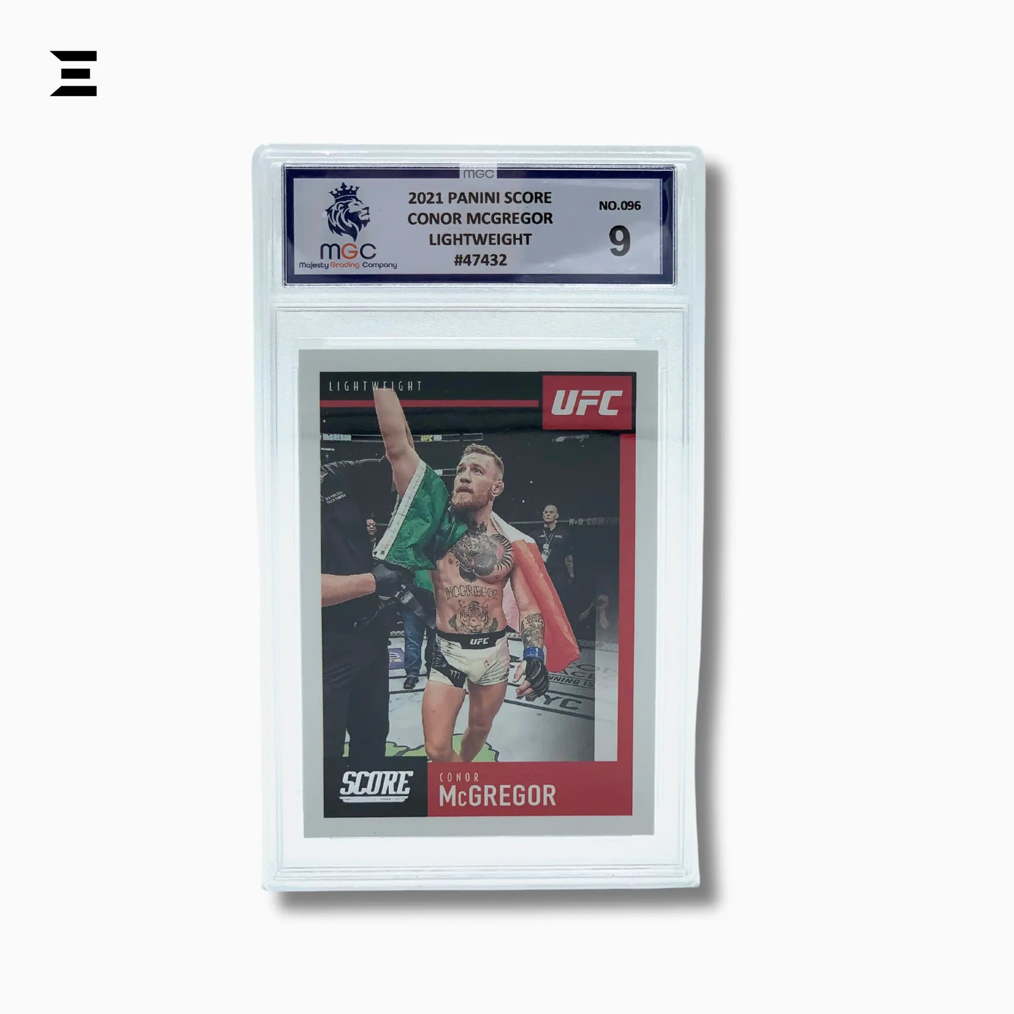 2021 Panini UFC Score #96 Conor McGregor MGC Graded 9 Lightweight Trading Card IBRELIA