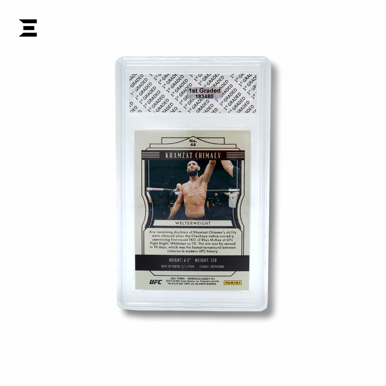 2021 Panini Legacy UFC #44 Khamzat Chimaev Rookie Card – 1st Graded GEM MINT 10 IBRELIA