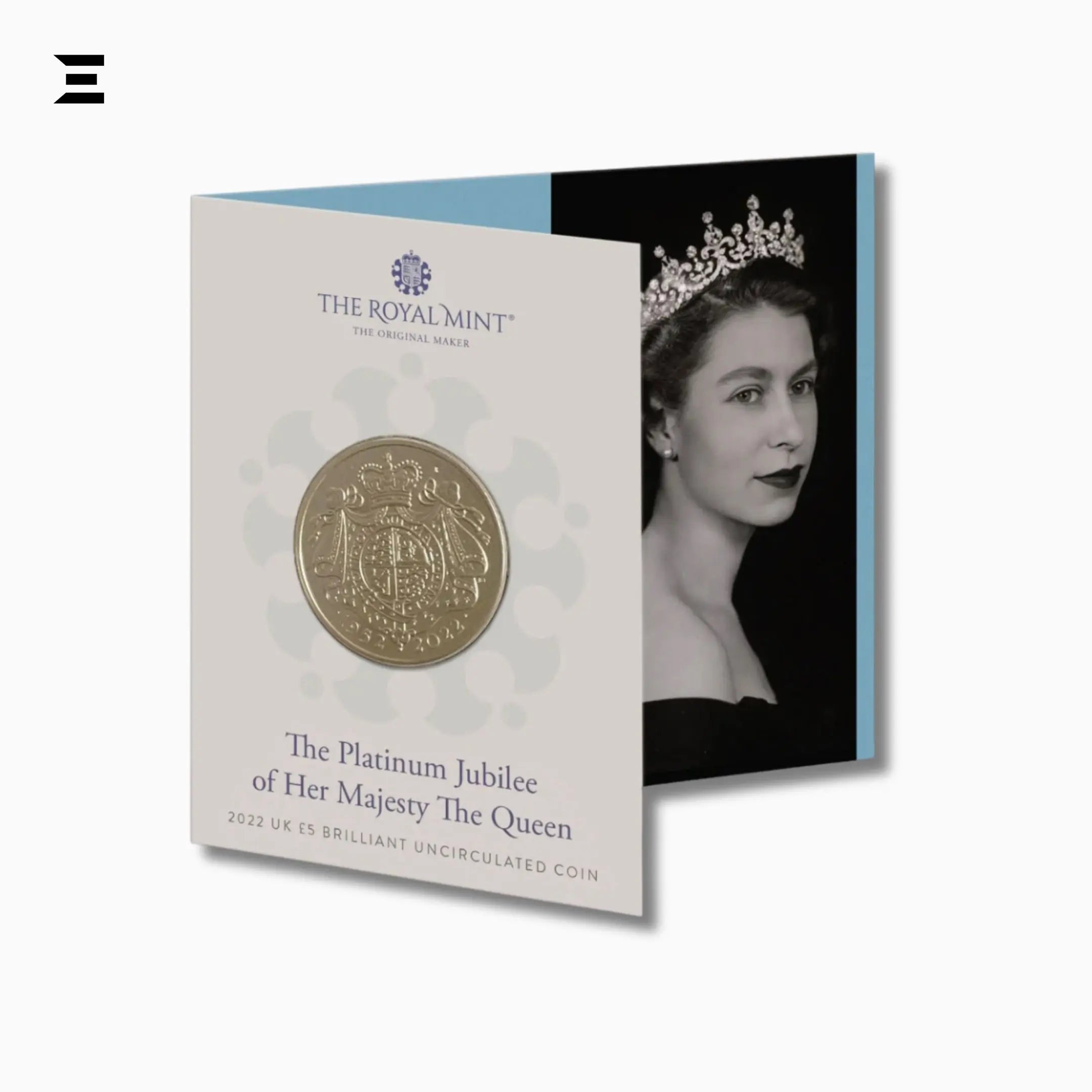 2022 Royal Mint £5 Brilliant Uncirculated Coin – The Queen’s Platinum Jubilee 70 Years IBRELIA