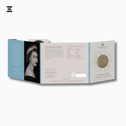 2022 Royal Mint £5 Brilliant Uncirculated Coin – The Queen’s Platinum Jubilee 70 Years IBRELIA