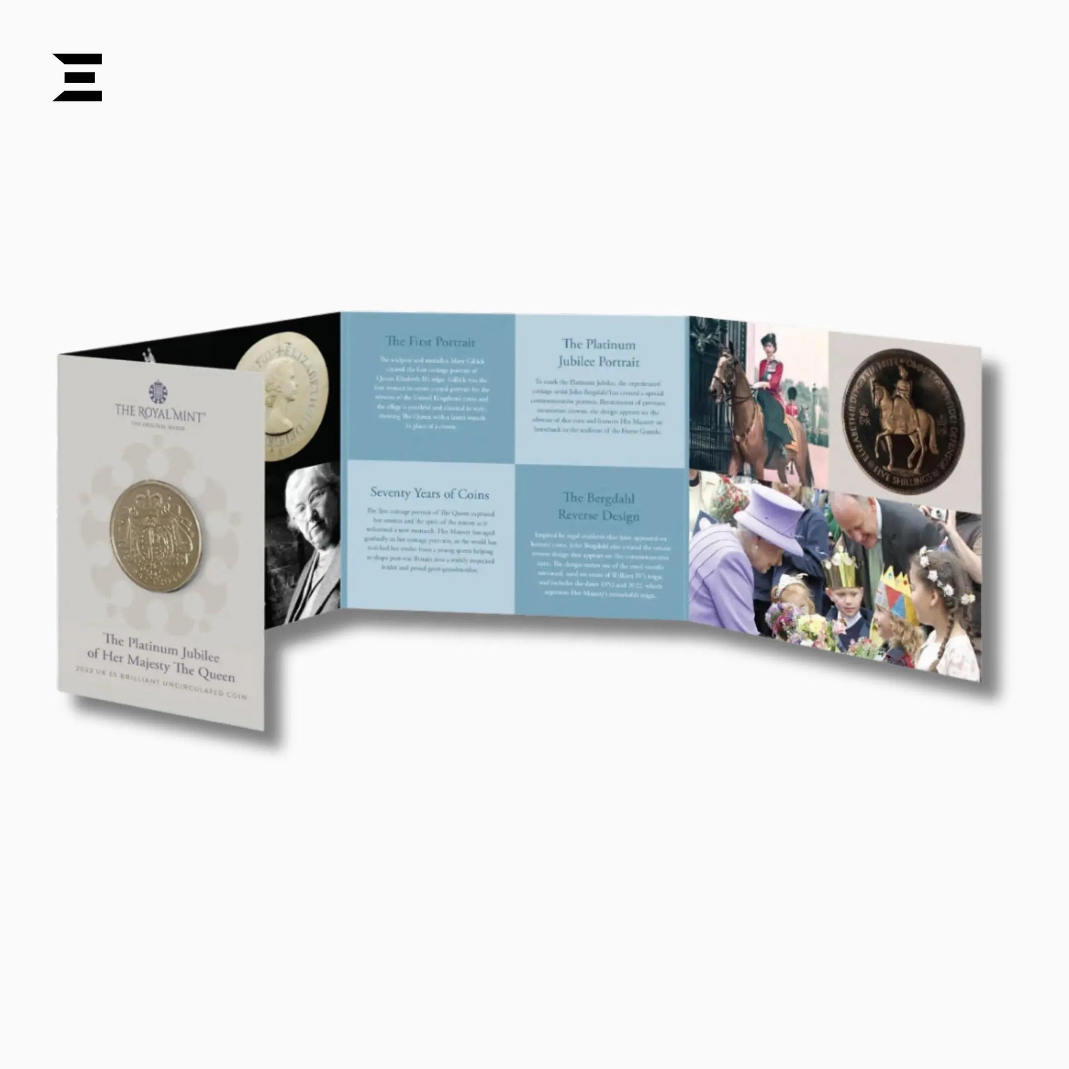 2022 Royal Mint £5 Brilliant Uncirculated Coin – The Queen’s Platinum Jubilee 70 Years IBRELIA