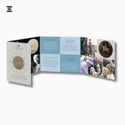 2022 Royal Mint £5 Brilliant Uncirculated Coin – The Queen’s Platinum Jubilee 70 Years IBRELIA