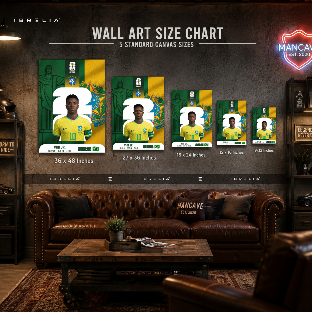 Vinícius Júnior FIFA World Cup 2026 Wall Art – Brazil Football | IBRELIA™