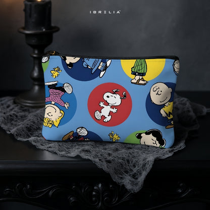 Peanuts Snoopy & Friends Makeup & Pencil Pouch – Cute Cartoon Print – IBRELIA™