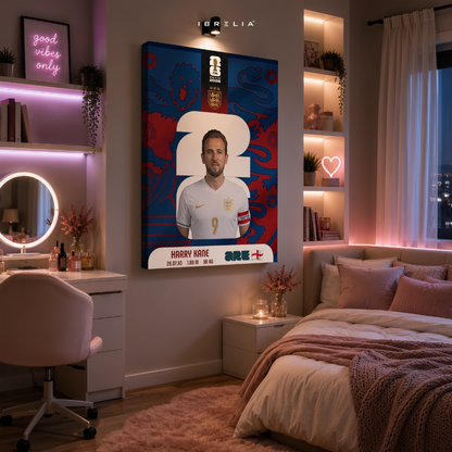 Harry Kane FIFA World Cup 2026 Wall Art – England Football Captain | IBRELIA™