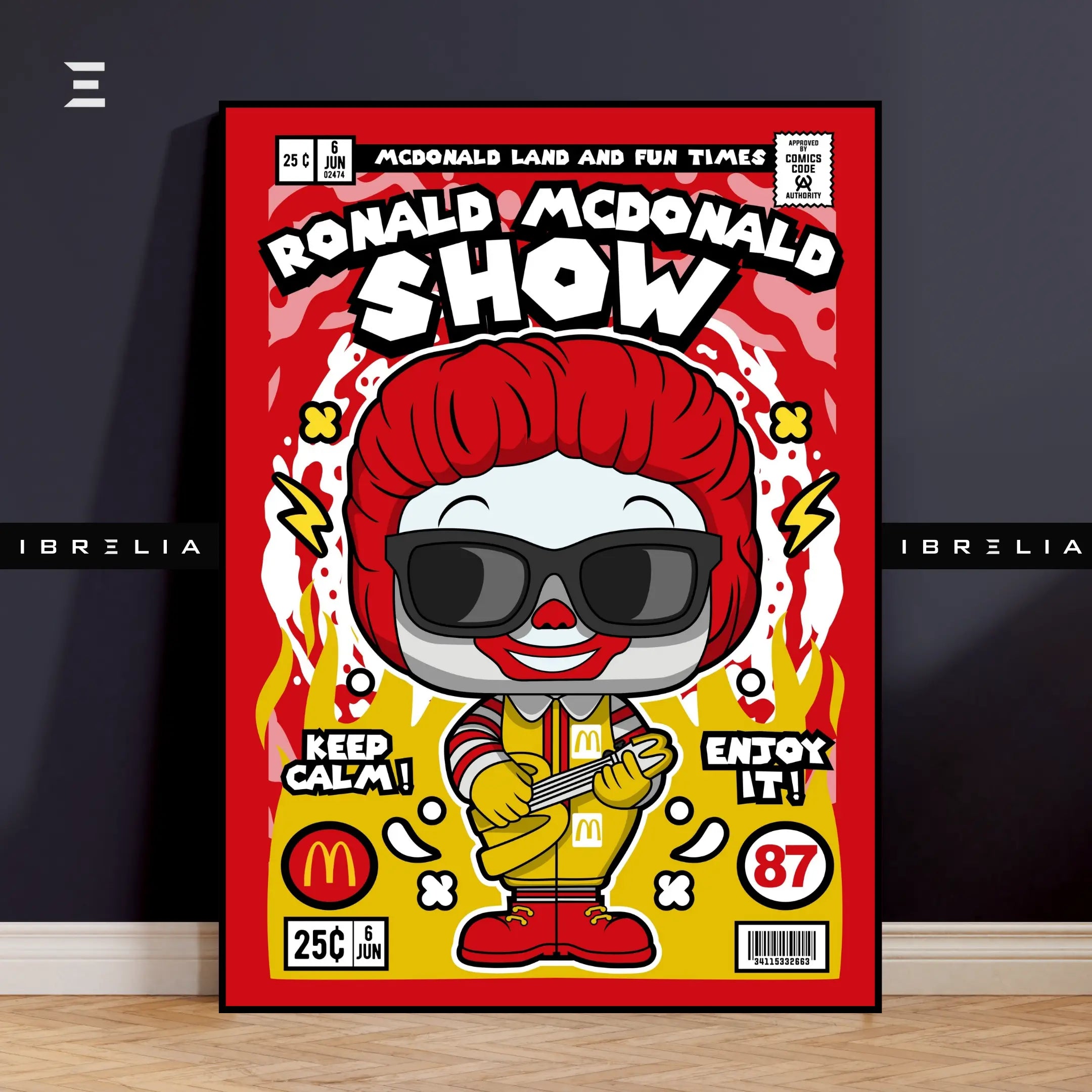 Ronald McDonald Pop Art Resin Wall Art – Comic Style Show | IBRELIA IBRELIA