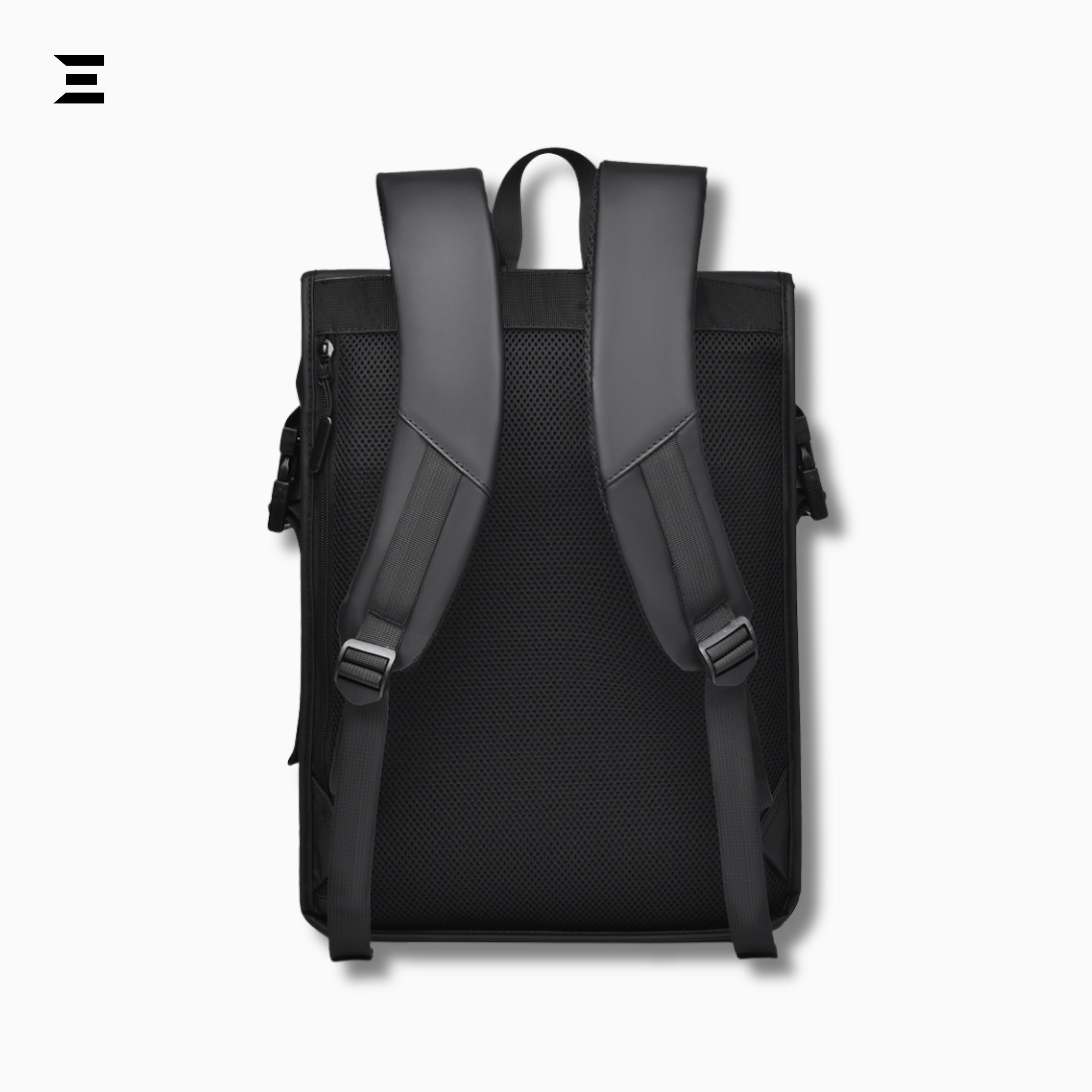 IBRELIA™ Waterproof Roll-Top Laptop Backpack – Black Minimalist Edition IBRELIA