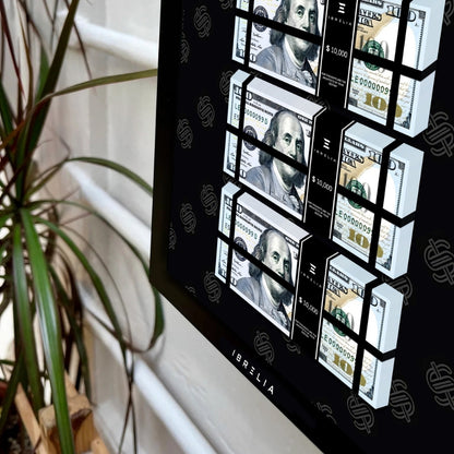 IBRELIA™ 3D USD Money Frame – $100 Stacks | Premium 12x12 Luxury Acrylic Display Frame