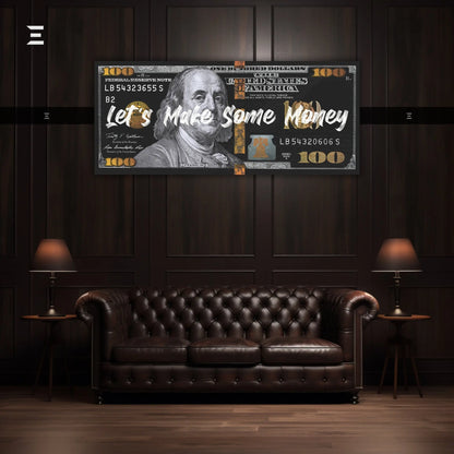 Ultra Wide Wall Art – “Let’s Make Some Money” Dollar Design | IBRELIA IBRELIA