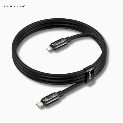HOCO U143 Joy PD27W Fast Charging Zinc Alloy Data Cable for iPhone | IBRELIA™