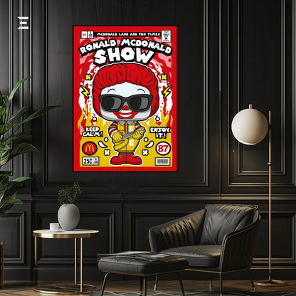 Ronald McDonald Pop Art Resin Wall Art – Comic Style Show | IBRELIA IBRELIA