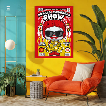 Ronald McDonald Pop Art Resin Wall Art – Comic Style Show | IBRELIA IBRELIA