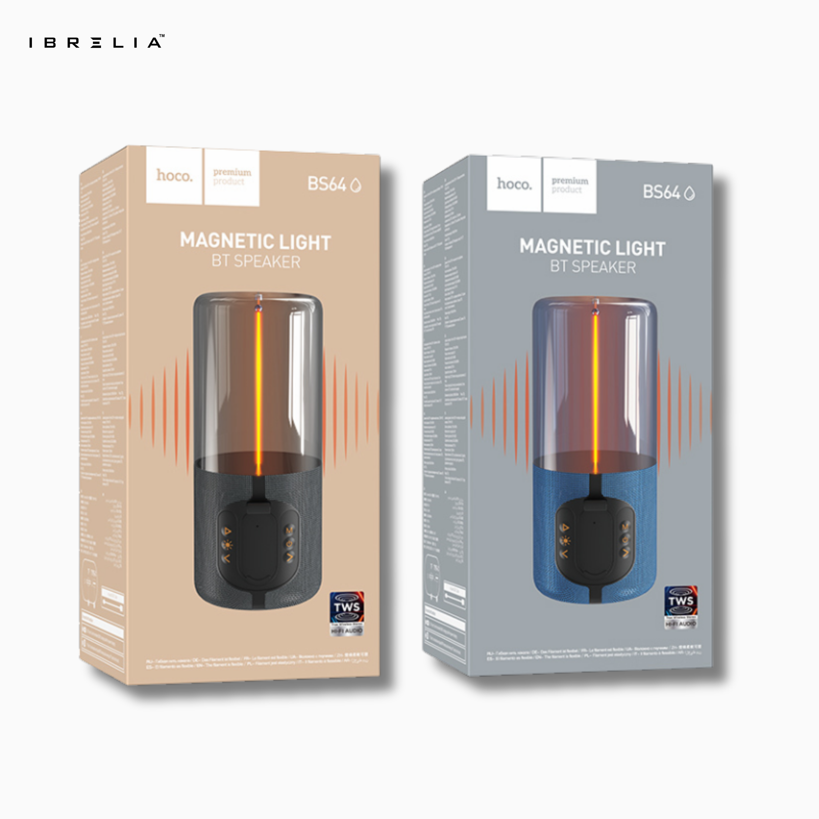 HOCO BS64 Rocker BT Speaker – 5W Magnetic Light Wireless Speaker with Bendable LED Filament & TWS | IBRELIA™