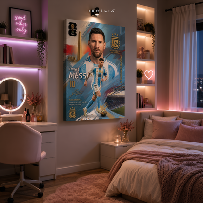 Lionel Messi Argentina FIFA World Cup 2026 Wrapped Frame Wall Art | IBRELIA™