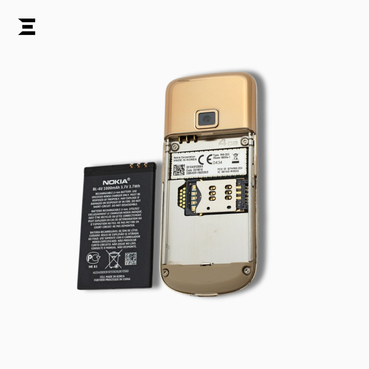Nokia 8800 Gold Arte | Pre-Owned | Original Luxury Slider Phone | With Charging Dock & Charger