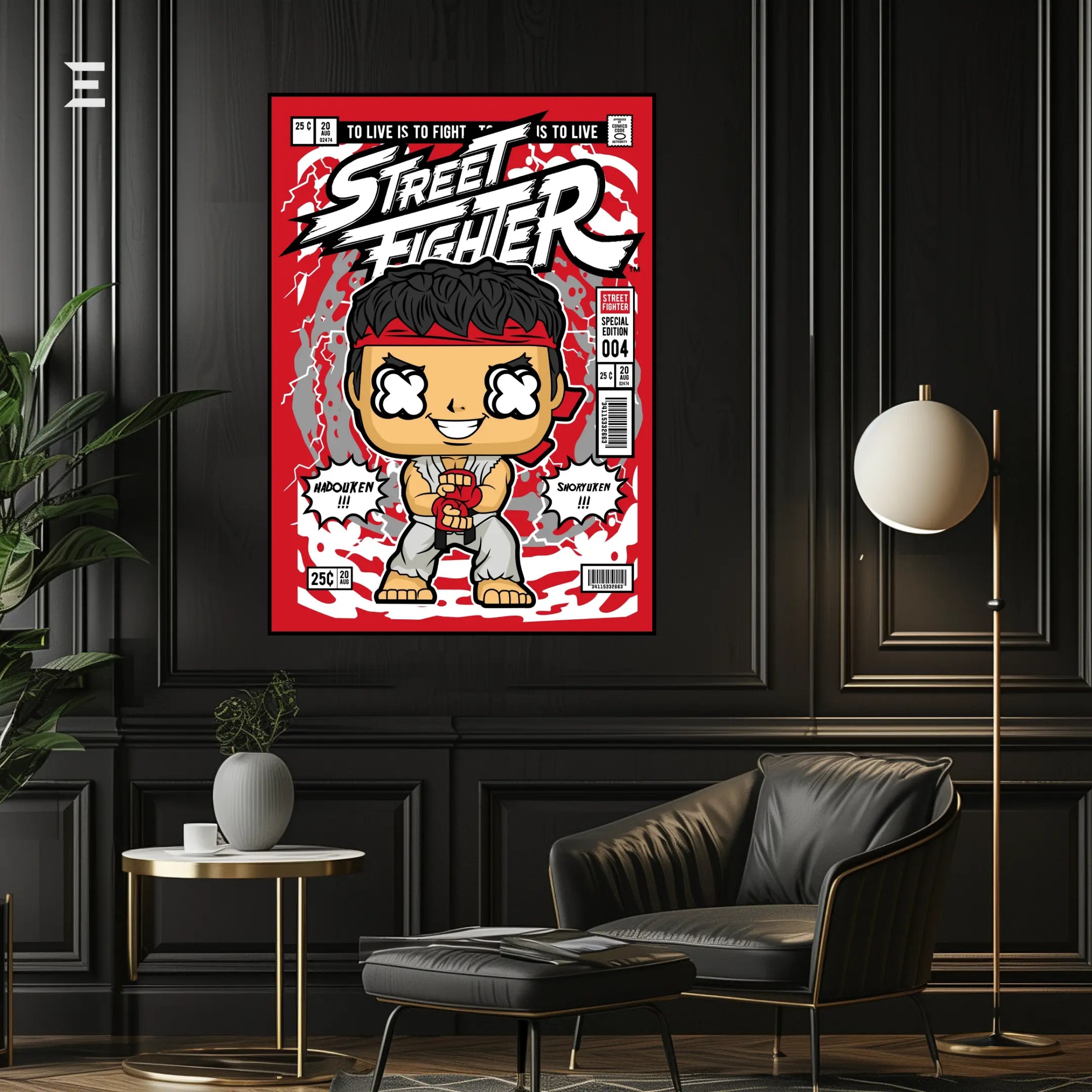 Street Fighter Ryu Pop Art Resin Wall Art – Comic Style Edition | IBRELIA IBRELIA
