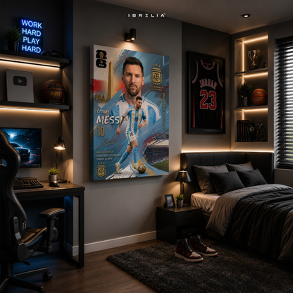 Lionel Messi Argentina FIFA World Cup 2026 Wrapped Frame Wall Art | IBRELIA™