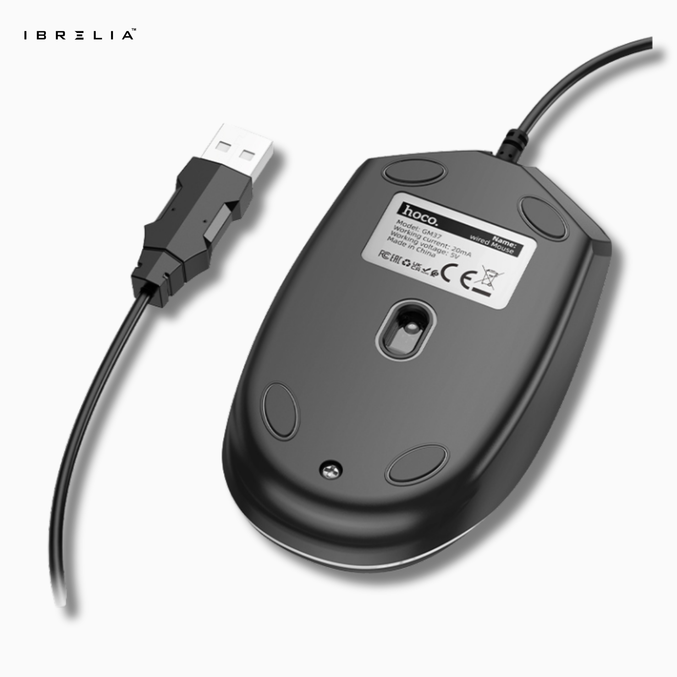 HOCO GM37 – 2400 DPI Gaming Luminous Wired Mouse | IBRELIA™