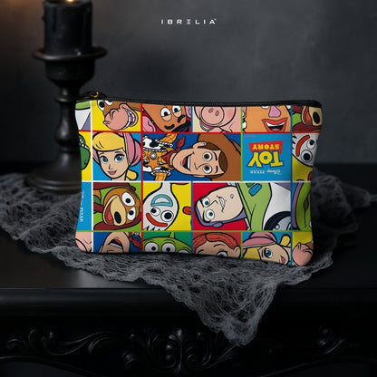 Toy Story Character Grid Makeup & Pencil Pouch – Cartoon Aesthetic Organizer – IBRELIA™
