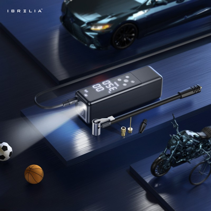 HOCO ZP5 May Smart Air Pump – 20-Cylinder High Power Portable Inflator with 3m Cable | IBRELIA™