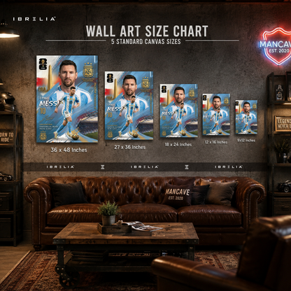 Lionel Messi Argentina FIFA World Cup 2026 Wrapped Frame Wall Art | IBRELIA™