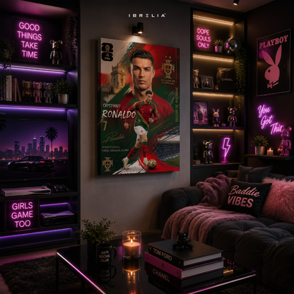 Cristiano Ronaldo Portugal FIFA World Cup 2026 Wrapped Frame Wall Art | IBRELIA™