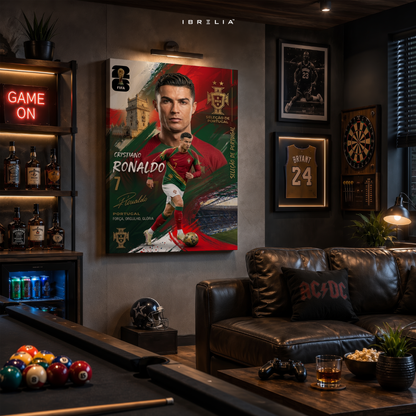 Cristiano Ronaldo Portugal FIFA World Cup 2026 Wrapped Frame Wall Art | IBRELIA™
