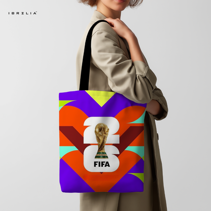 IBRELIA™ Neon Sports Premium Jute Tote Bag with Velvet Handles, Satin Lining & Inner Zip Pocket IBRELIA
