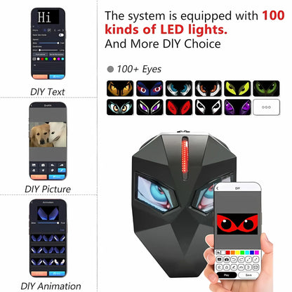 LED Motorcycle Backpack – Waterproof Digital Display Smart Bag with WiFi App Control (Black/Carbon) | IBRELIA™ IBRELIA