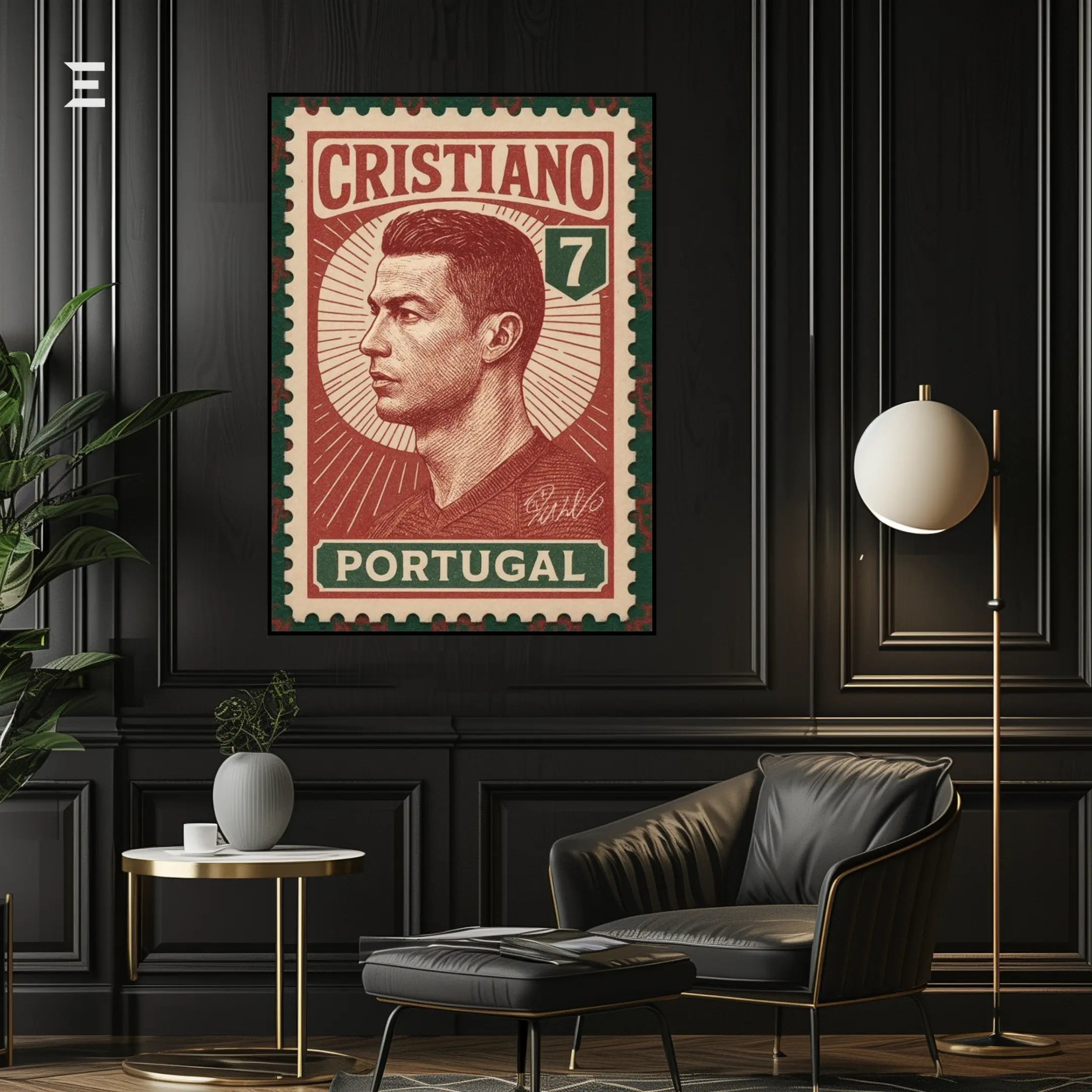 Cristiano Ronaldo Resin Wall Art – “Portugal Stamp” Edition | IBRELIA IBRELIA