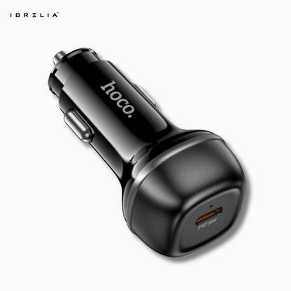 HOCO Z58 Rank Single Port PD30W Car Charger – Ultra-Fast USB-C 30W Output | IBRELIA™