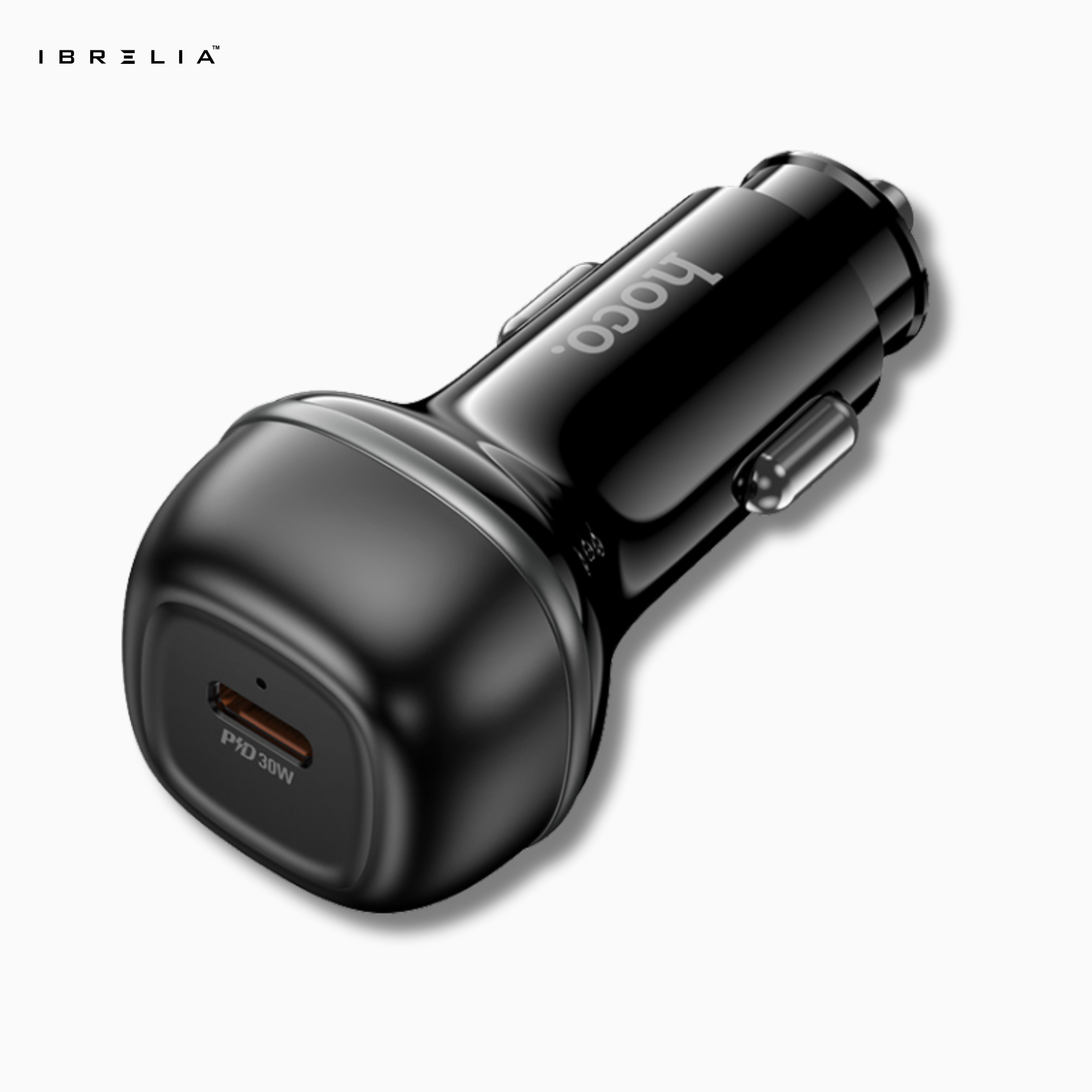 HOCO Z58 Rank Single Port PD30W Car Charger – Ultra-Fast USB-C 30W Output | IBRELIA™