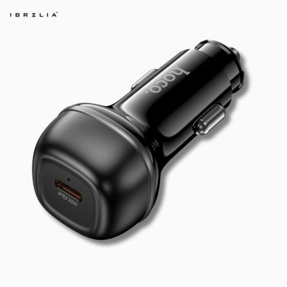 HOCO Z58 Rank Single Port PD30W Car Charger – Ultra-Fast USB-C 30W Output | IBRELIA™