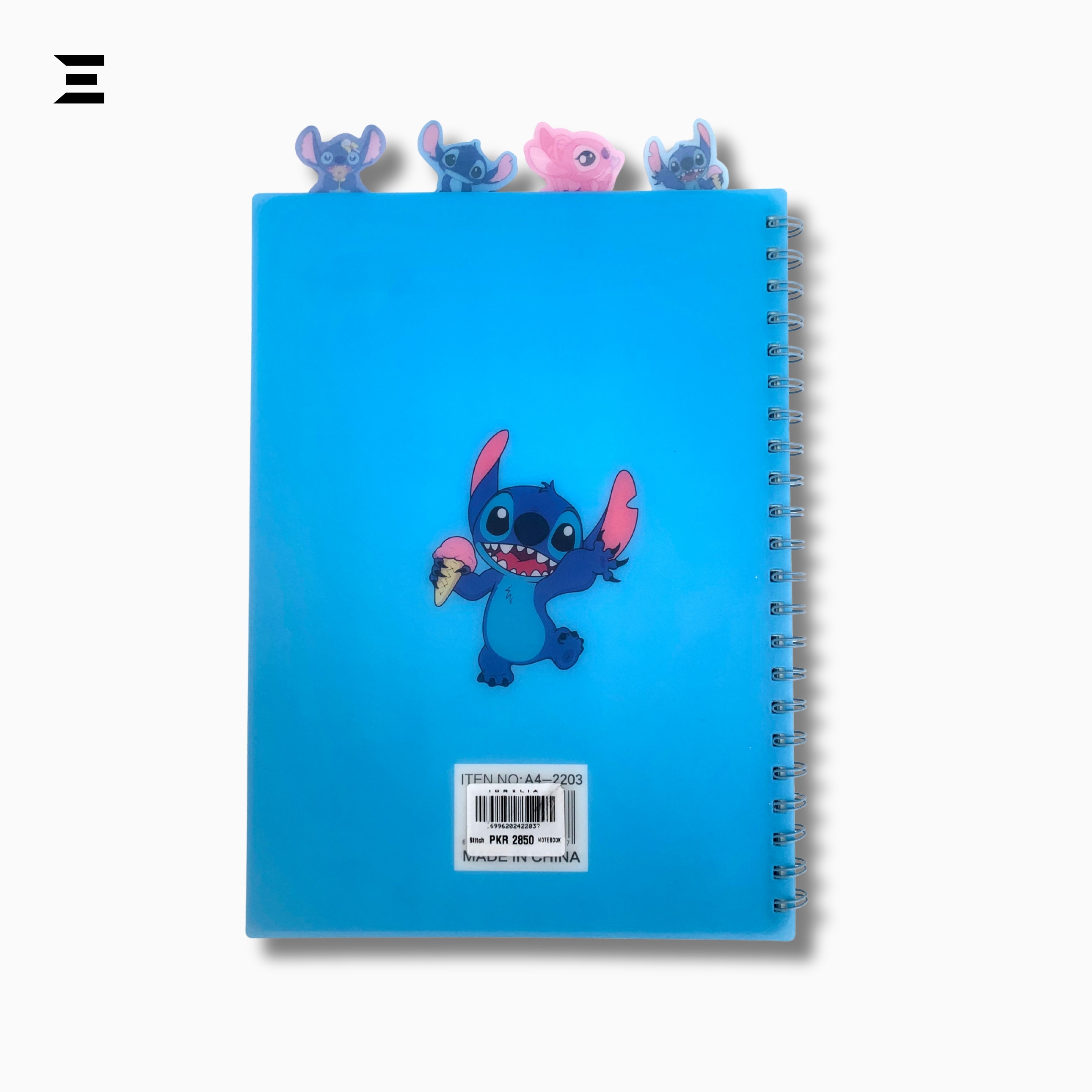 Disney Stitch A4 Spiral Notebook | Holographic Print Cover | Cute Cartoon Lined Journal with Character Tabs | IBRELIA™ IBRELIA