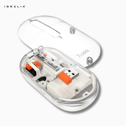 Hoco GM35 Magnetic Silent Transparent Cover Wireless Mouse (BT + 2.4G Dual-Mode) – IBRELIA™