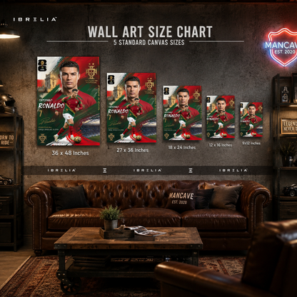 Cristiano Ronaldo Portugal FIFA World Cup 2026 Wrapped Frame Wall Art | IBRELIA™