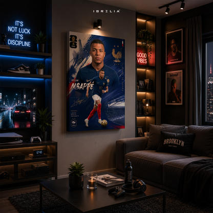 Kylian Mbappé France FIFA World Cup 2026 Wrapped Frame Wall Art | IBRELIA™